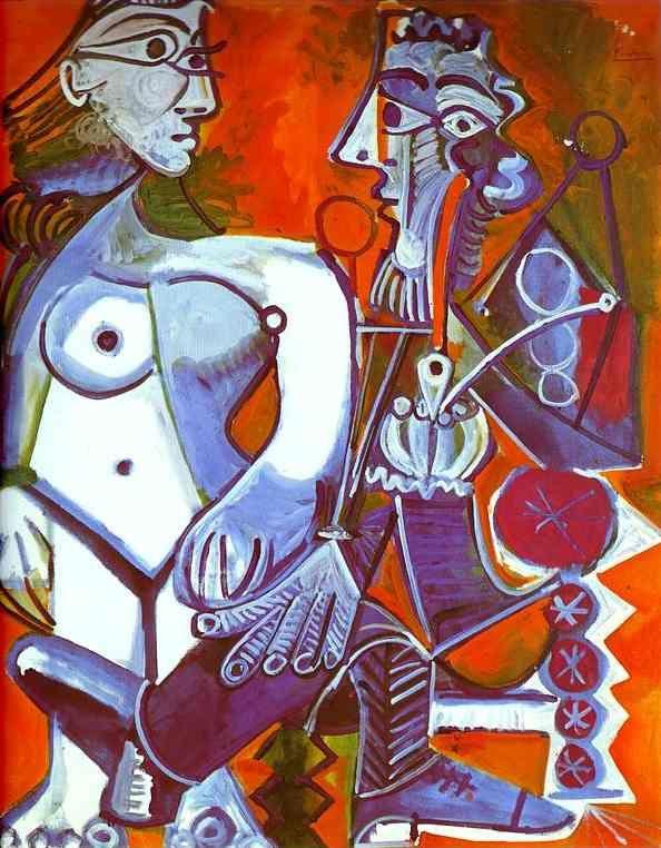 Pablo Picasso. Female Nude and Smoker.