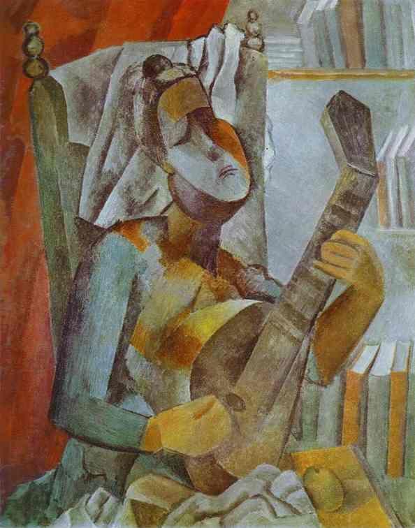 Pablo Picasso. Woman Playing the Mandolin.
