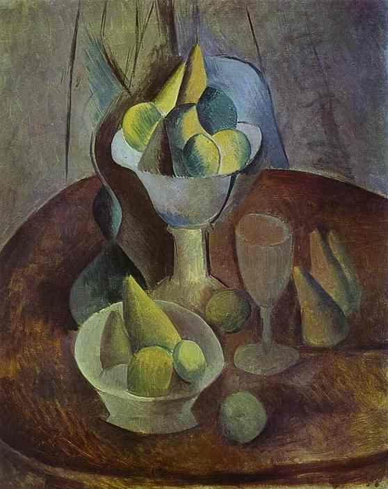 Pablo Picasso. Compotier, Fruit, and Glass.