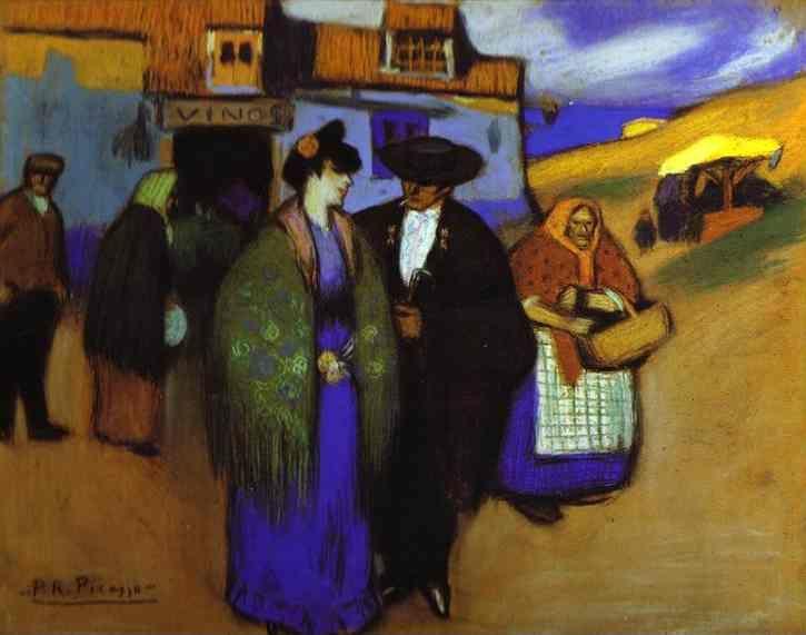 Pablo Picasso. A Spanish Couple in front of an Inn.