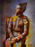 Pablo Picasso. The Seated Harlequin.