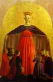 Piero della Francesca. Main panel of the Polyptych of the Misericordia. Madonna of Mercy.