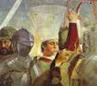 Piero della Francesca. Legend of the True Cross: Battle Between Heraclius and Chosroes. Detail.