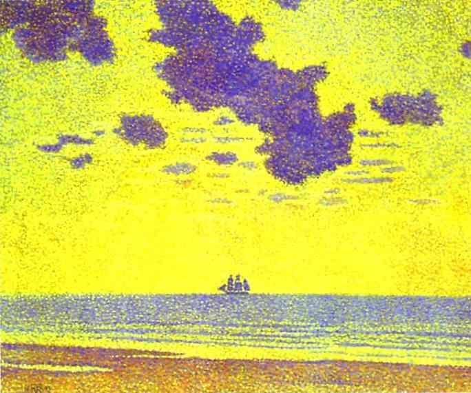 Theo Van Rysselberghe. Heavy Clouds, Christiania Fjord.