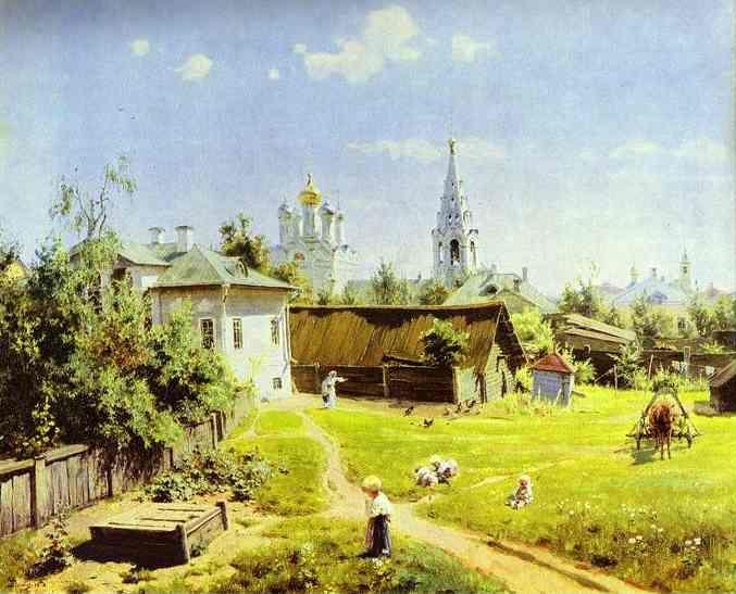 Vasiliy Polenov. Moscow Backyard.