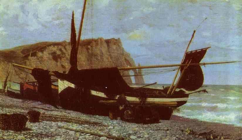 Vasiliy Polenov. Fishing Boat. Etretat. Normandy.