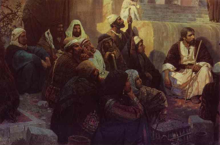 Vasiliy Polenov. Christ and Woman Taken in Adultery. Detail.