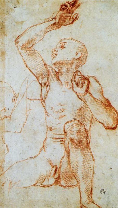 Pontormo. Male Nude. Study for the Four Patriarchs.