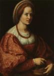 Pontormo. Portrait of a Lady with a Spindle Basket.