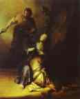 Rembrandt. Samson Betrayed by Delilah.