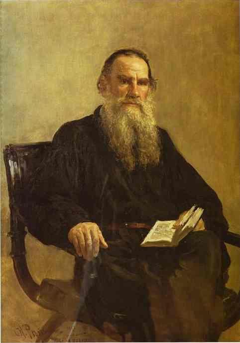 Ilya Repin. Portrait of Leo Tolstoy.