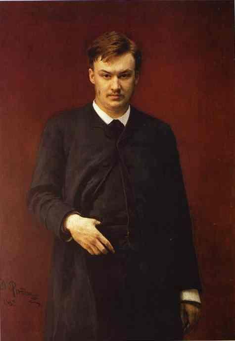 Ilya Repin. Portrait of the Composer  Alexander Glazunov.