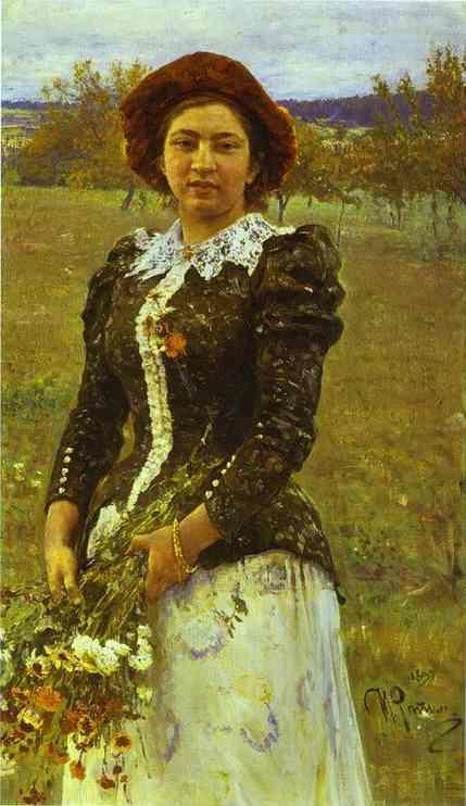 Ilya Repin. Autumn Bouquet. Portrait
 of Vera Repina.
