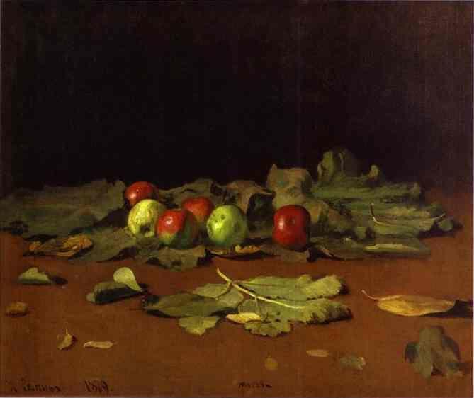 Ilya Repin. Apples and Leaves.