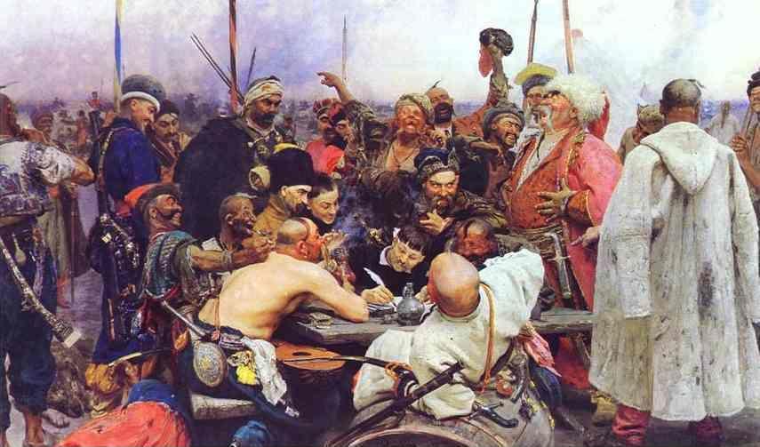 Ilya Repin. The Reply of the Zaporozhian
 Cossacks to Sultan Mahmoud IV.