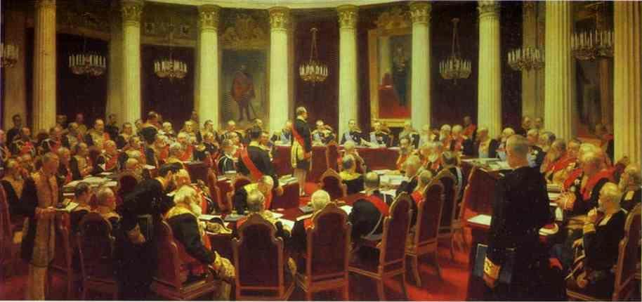 Ilya Repin. Ceremonial Meeting of
 the State Council.