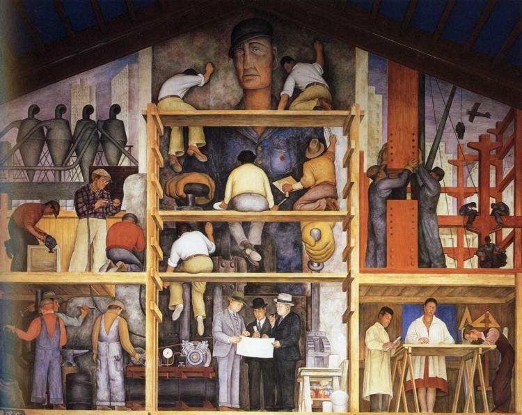 Diego Rivera. The Making of a Fresco, Showing
 the Building of a City.