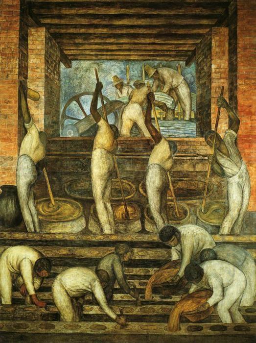 Diego Rivera. From the cycle: Political Vision  of the Mexican People (Court of Labor): The Sugar Mill. / El trapiche.