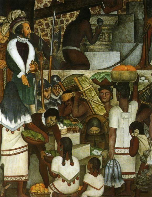Diego Rivera. From the cycle: History of  Cuernavaca and Morelos: Building the Cortes Palace. / Construccion del  Palacio de Cortes.