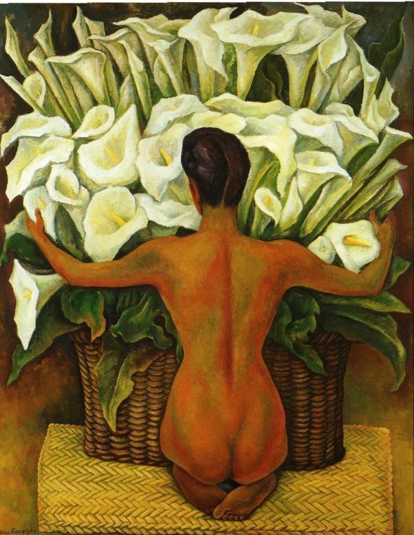 Diego Rivera. Nude with Calla Lilies.