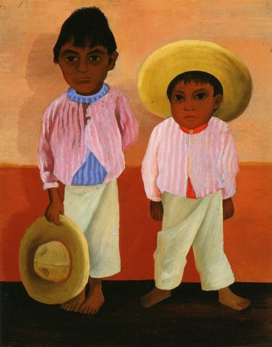 Diego Rivera. My Godfather's Sons (Portrait
 of Modesto and Jesus Sanchez). / Los hijos de mi compadre (Retratos de
 Modesto y Jesus Sanchez).