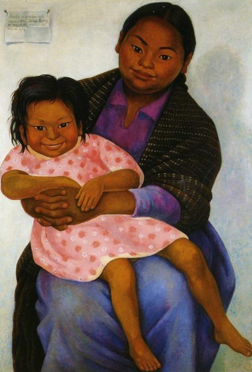 Diego Rivera. Portrait of Madesta and Inesita.
 / Retratos de Modesta y Inesita.