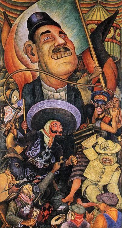 Diego Rivera. Carnival of Mexican Life. Dictatorship.