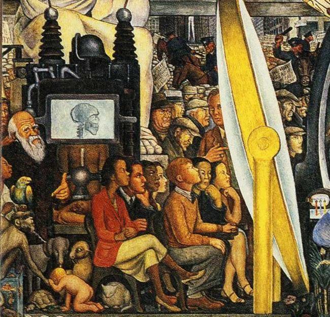 Diego Rivera. Man, Controller of the Universe. Detail.