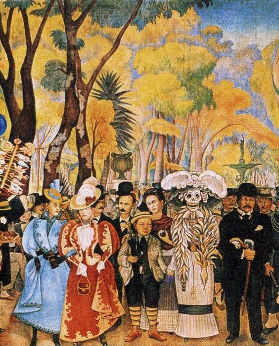 Diego Rivera. Dream of a Sunday Afternoon  in Alameda Park. Detail.