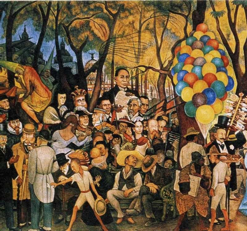 Diego Rivera. Dream of a Sunday Afternoon  in Alameda Park. Detail.
