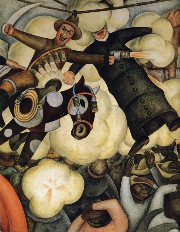Diego Rivera. The Burning of the Judases. Detail.