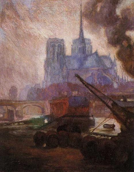Diego Rivera. Notre Dame de Paris in the
 Rain.