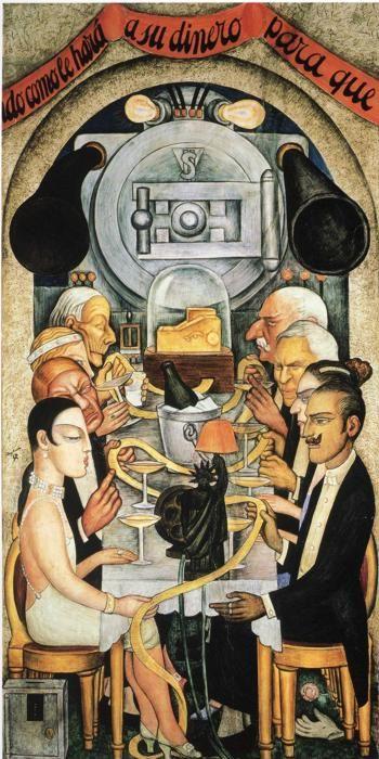 Diego Rivera. Wall Street Banquet.