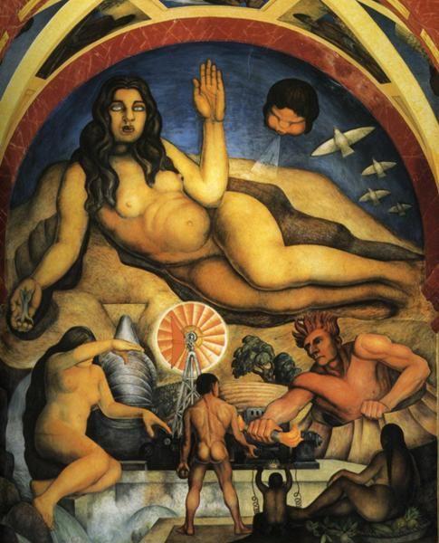 Diego Rivera. The Liberated Earth with the
 Powers of Nature Controlled by Man. / La tierra liberada con las fuerzas
 naturales controladas pr el hombre.