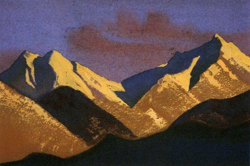 Nicholas Roerich. The Himalayas. Mountains in Sunset Light.