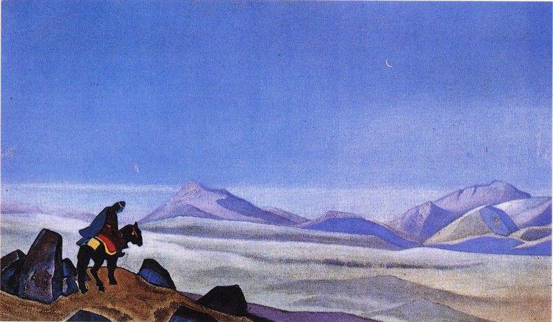 Nicholas Roerich. Mongolia. Rider.
