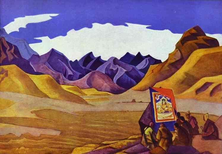 Nicholas Roerich. Banner of the Future. From the 'Maitreya' series.