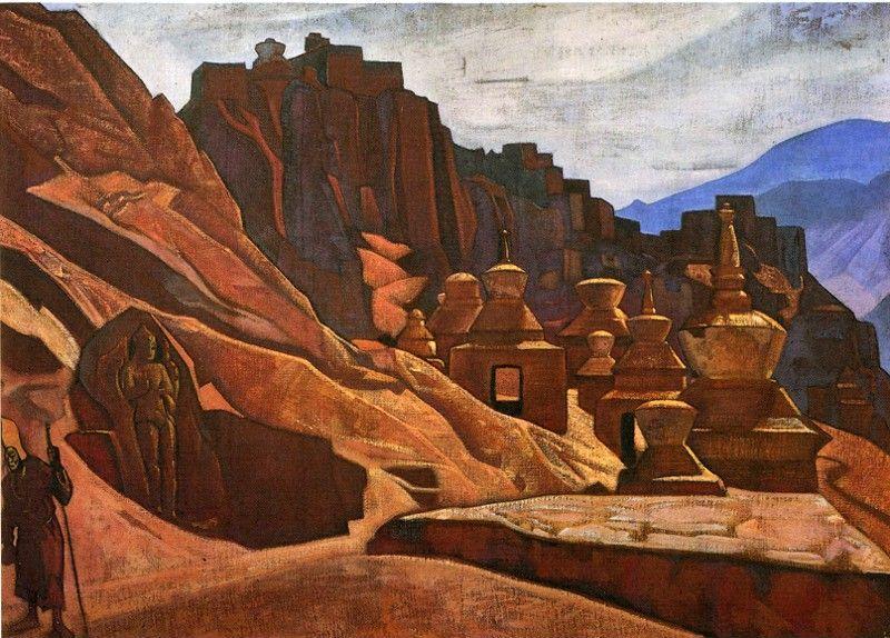 Nicholas Roerich. Stronghold of Walls. Bon-po Monastery. From the 'Maitreya' series.