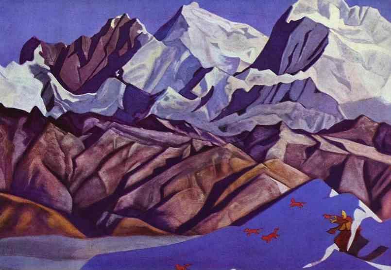 Nicholas Roerich. Red Horses. From the 'Maitreya' series.