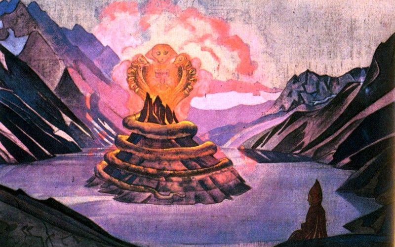 Nicholas Roerich. Nagarjuna the Conqueror of the Serpent.