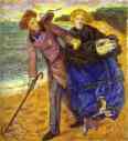 Dante Gabriel Rossetti. Writing on  the Sand.