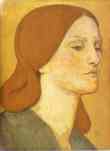 Dante Gabriel Rossetti. Portrait of  Elizabeth Siddal.
