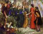 Dante Gabriel Rossetti. Beatrice Meeting  Dante at a Marriage Feast, Denies Him Her Salutation.