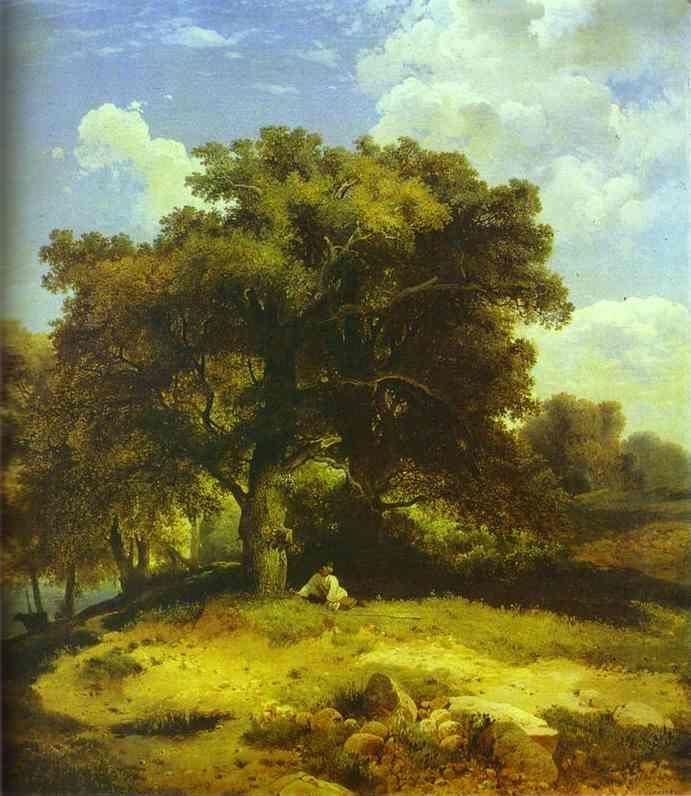 Alexey Savrasov. Landscape with Oaks.