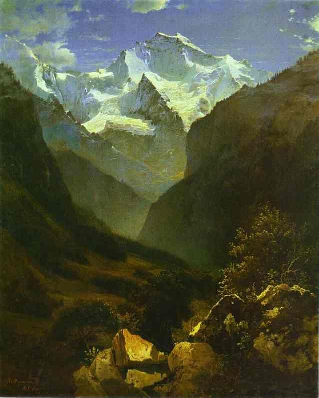 Alexey Savrasov. View of the Swiss Alps from Interlaken.