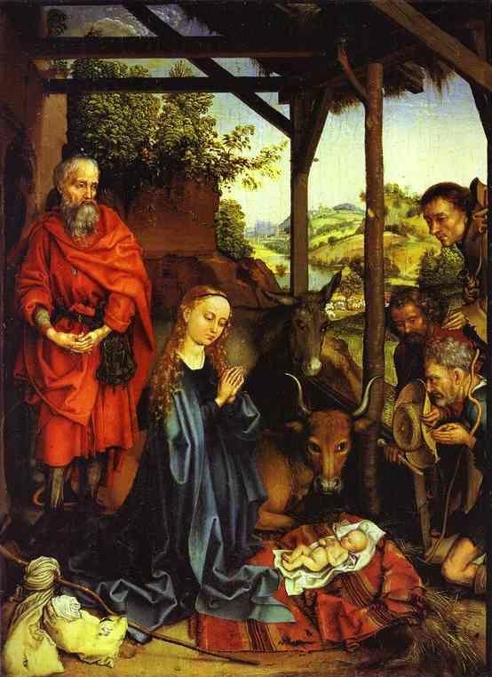 Martin Schongauer. Adoration of the Shepherds.