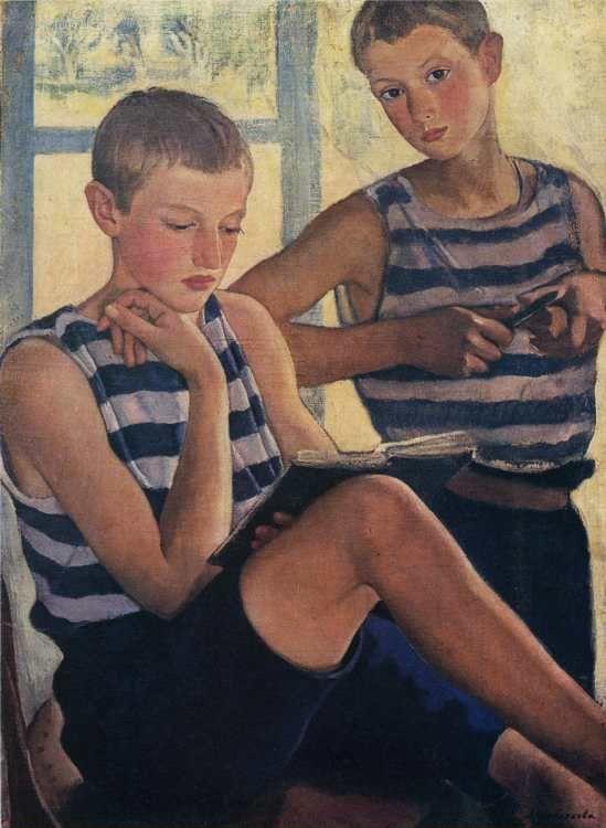 Zinaida Serebriakova. The Boys in Sailor's Vests.