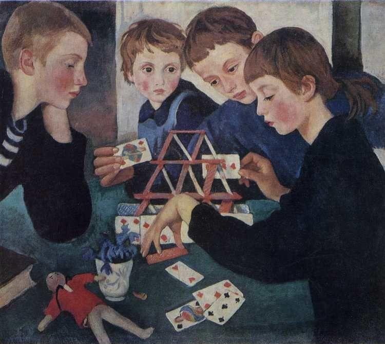 Zinaida Serebriakova. The House of Cards.
