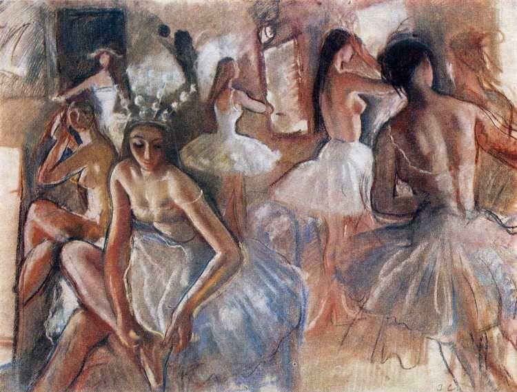 Zinaida Serebriakova. Dressing-room, Ballet Dancers.