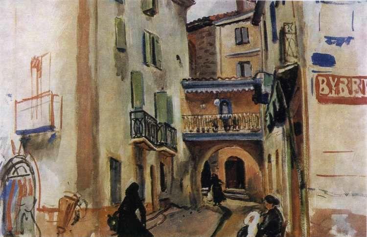 Zinaida Serebriakova. Collioure. Street with an Arch.